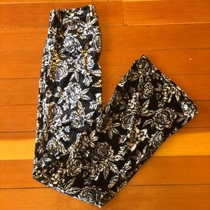 Billabong velvet floral bell bottoms